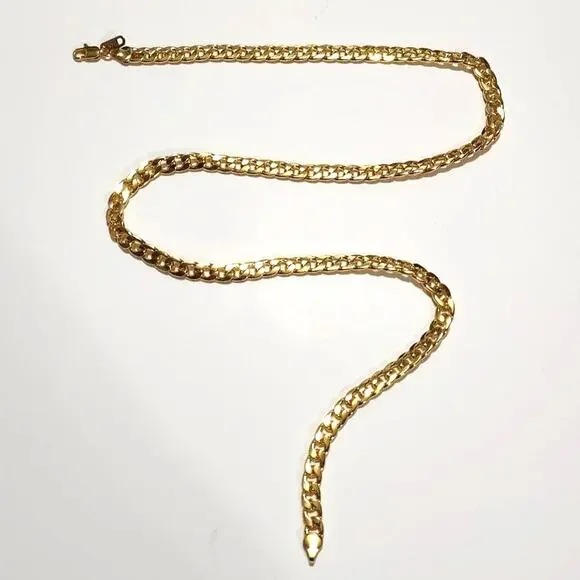 18k Gold Plated Necklace Cuban Chain Christmas Birthday Valentines Gift